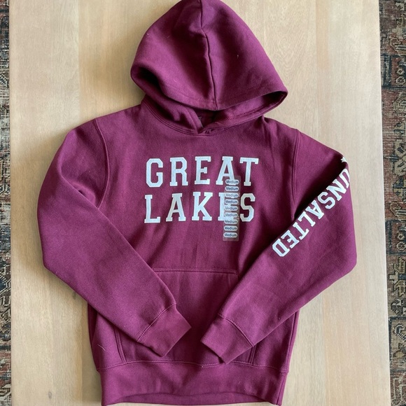 Ontario Great Lakes Unsalted Hoodie Maroon - Picture 1 of 7